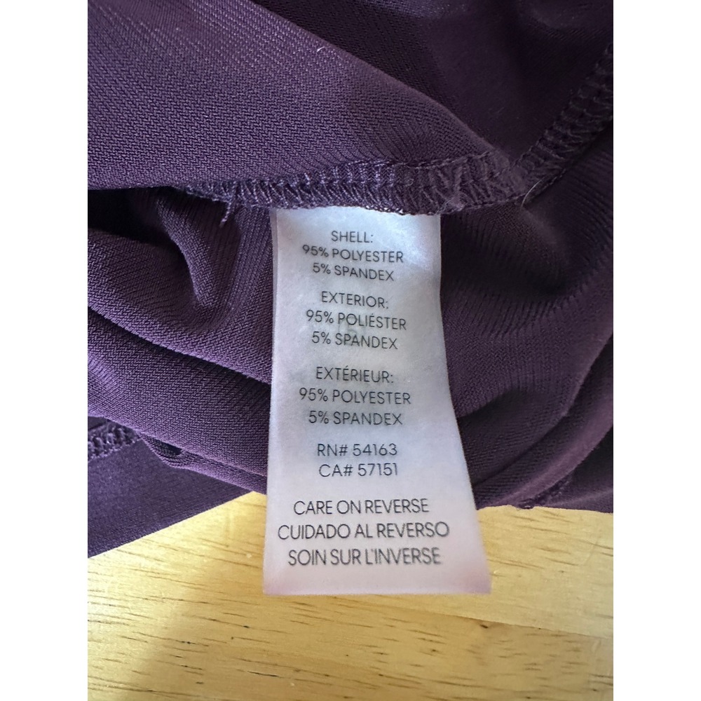 Calvin Klein‎ Shell Top Womens Plum Ruffle Keyhole Sleeveless Dark Academia L - Picture 5 of 6